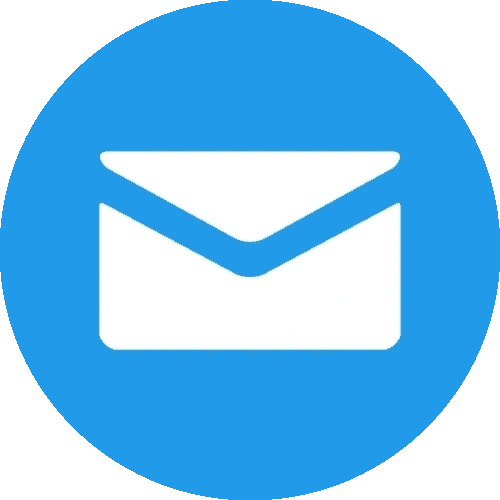 About Avisco Financial, an email icon on a blue circle.